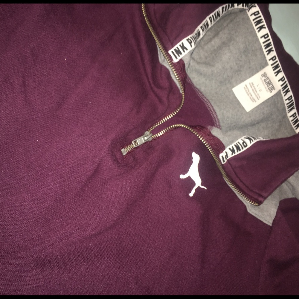 Pink quarter zip